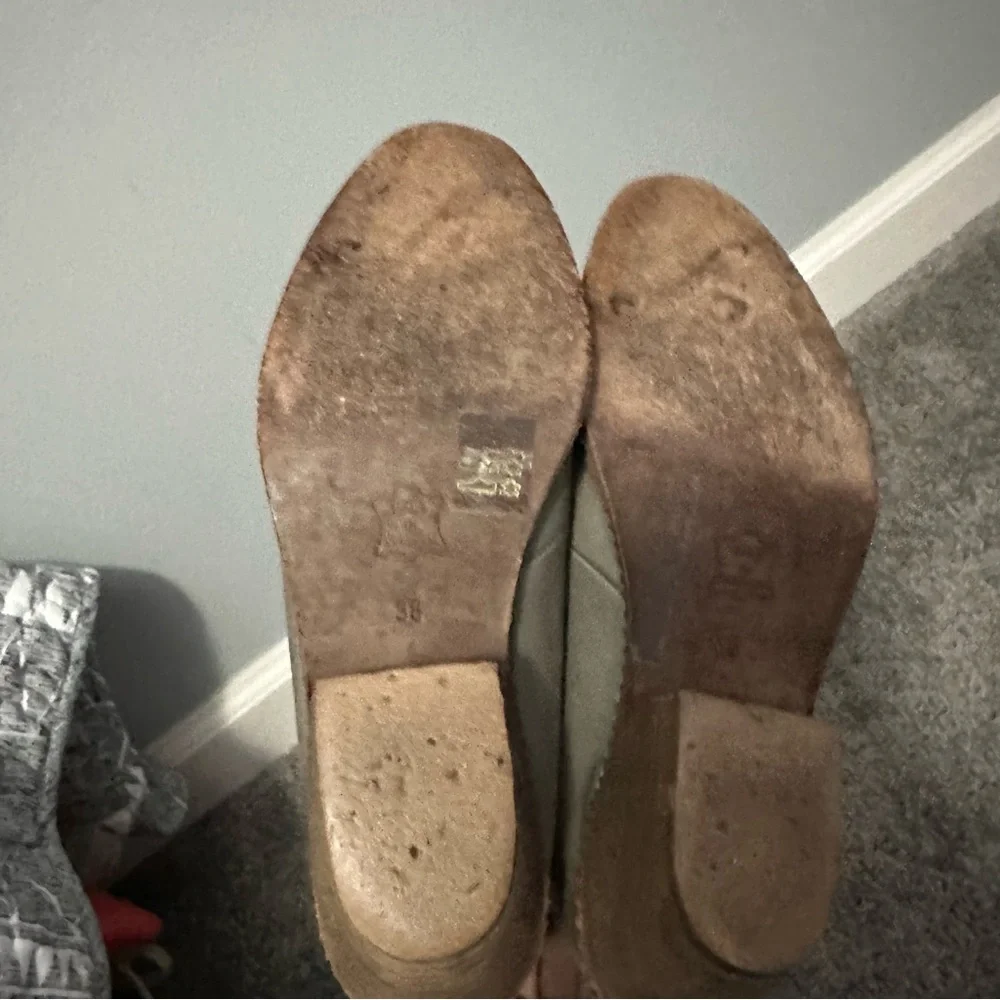 Free People Wild Wyoming Bootie Gray Leather Studded Western Boho Size 8 - Picture 7 of 8